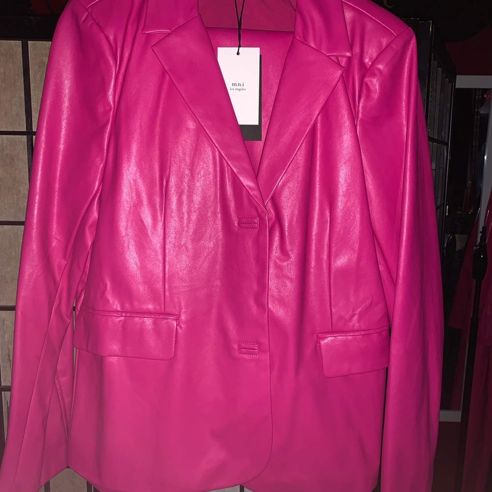 Dollskill MAJOR PURR VEGAN LEATHER BLAZER and pants